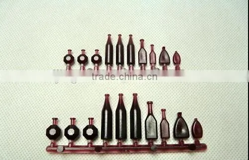 mini model bottle, scale bottle set, plastic bottle in model materails, building model materials, architecture model