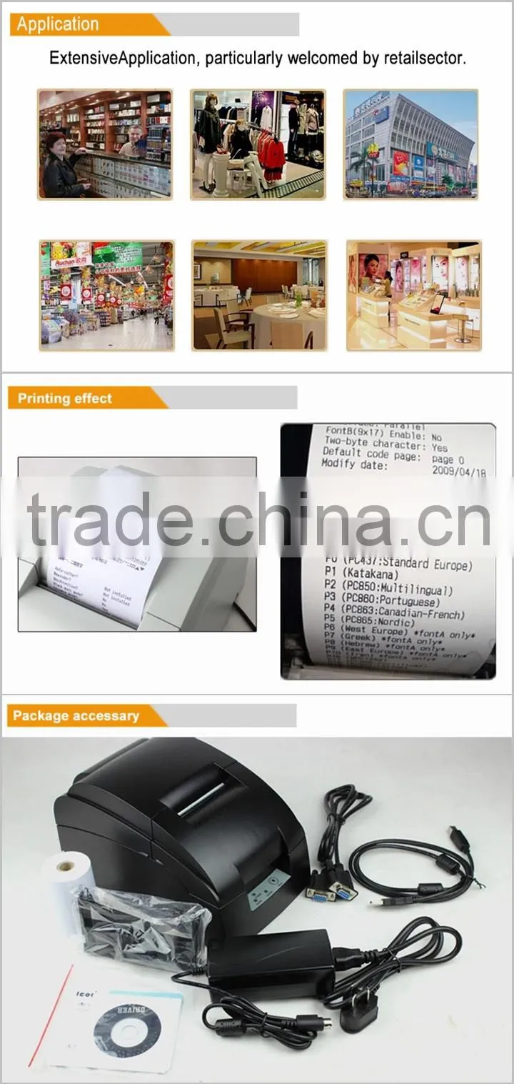 Impact Printer 9 pins 400 dot/line Dot density 4.5 line/sec Printing Speed IDMP001
