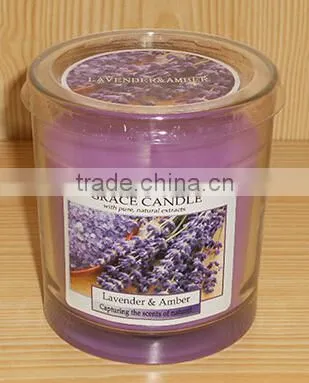 glass jar scented candle for wedding party or house decoration