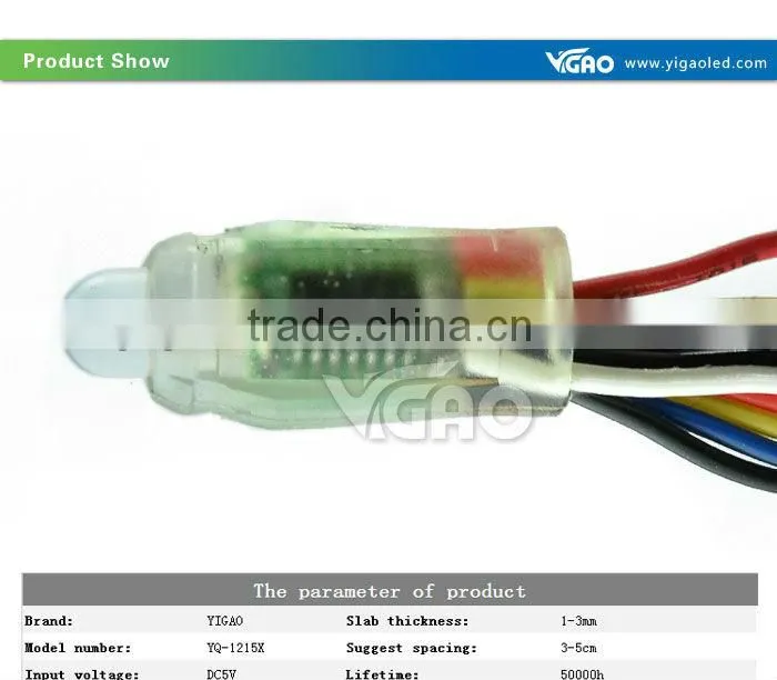 CE and RoHS Approved led pixel light string IP65