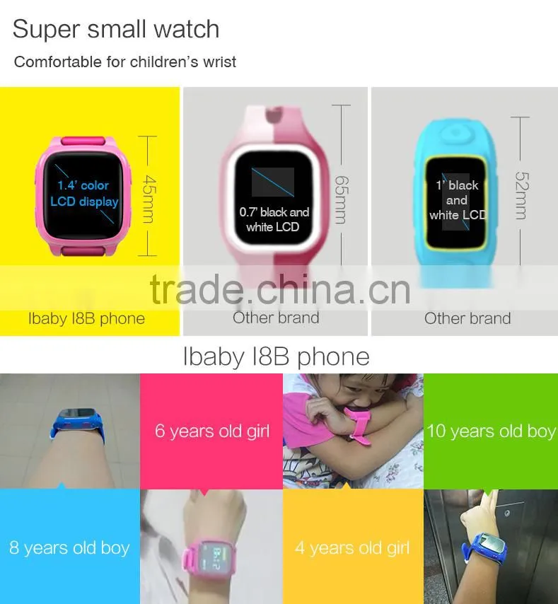 i8G GPS child watch Wristwatch smart phone for IOS Andriod custom watch mobile phone