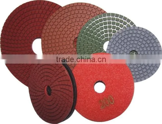 Stone diamond polishing pads
