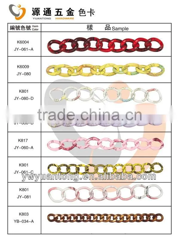 2016 hot sale wholesale green color chains for decoration