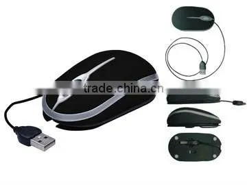 stylish and portable Mini optical wired mouse with embedded calbe