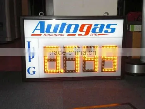Waterproof led gas station price display signs