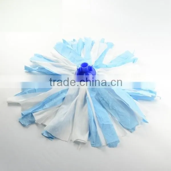 cotton/microfiber mop head with plastic socket
