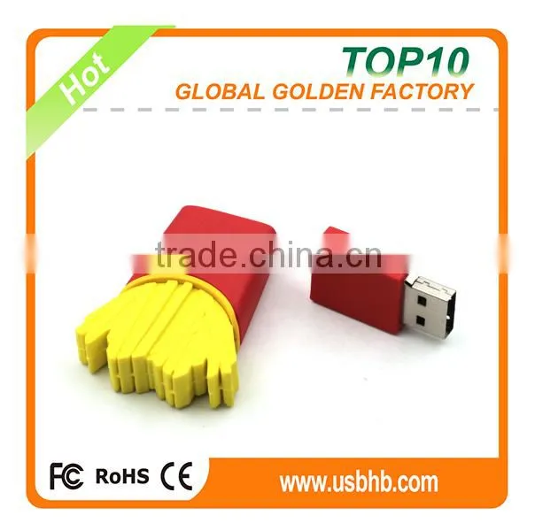 Bulk cheap customized potato chips PVC wholesale pendrive usb
