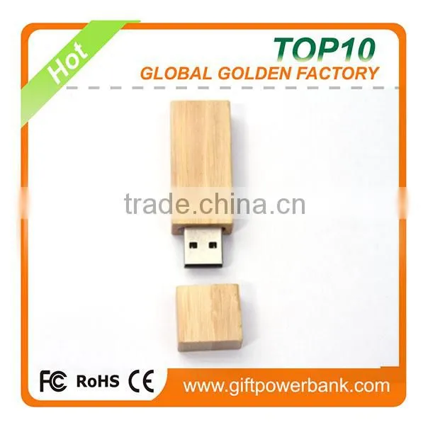 Genuine Storage Capacity Wooden USB Flash Drive for Logo silk printing