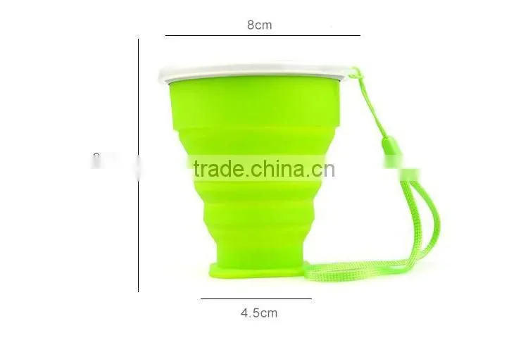 silicone rubber folder cup /drinking silicone folding cup