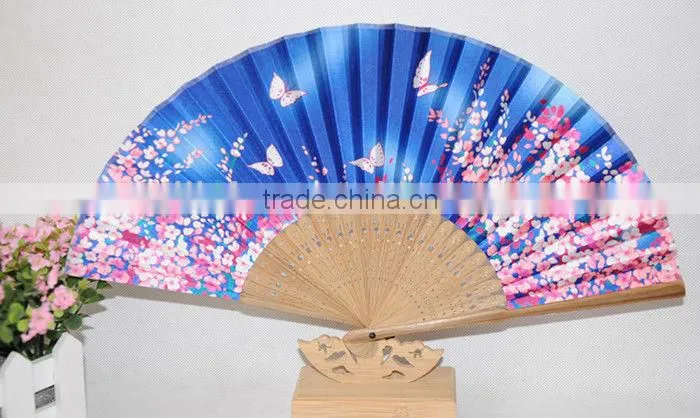 Boutique folding silk fabrics dancing fans