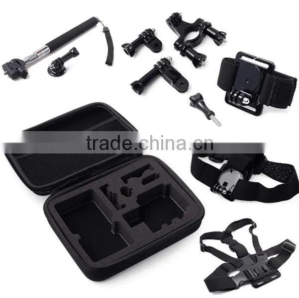 Go Pro Accessory Kit Ultimate Combo Kit 22 accessories selfie stick with 300 kits stock 2015 on promotion