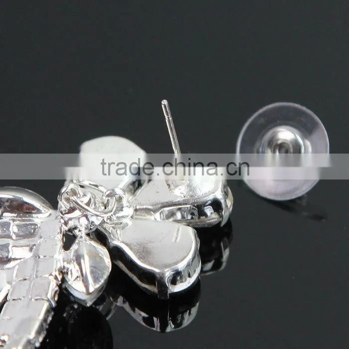 Latest Fashion Hot Sale Bling Fancy Crystal Earrings Wholesale J0784Y