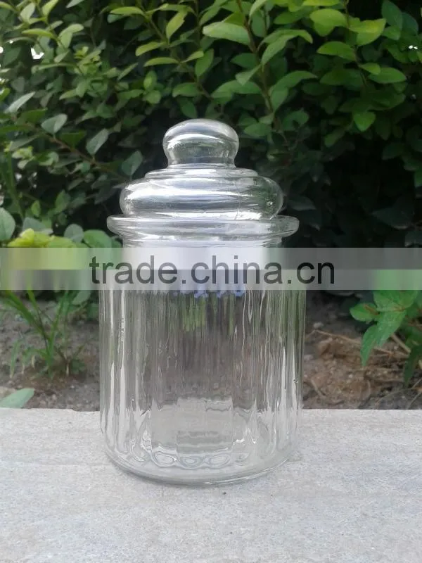 storage glass container with lid