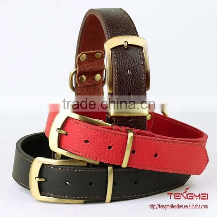 2016 hot selling leather dog collar for medium-sized dogs