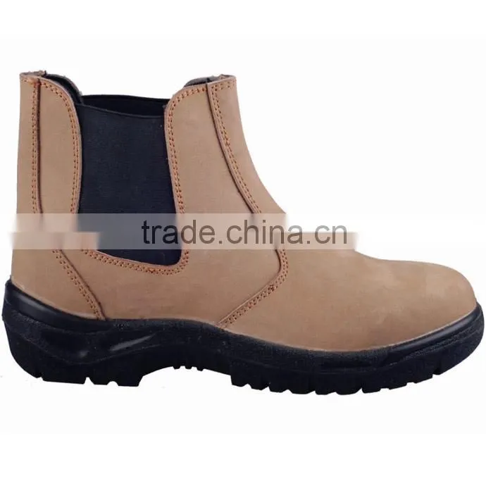 Anti Slip Antistatic no lace leather engineering working safety shoes