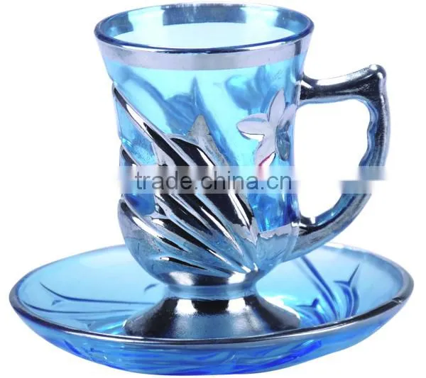 Silver plating small cups and saucers