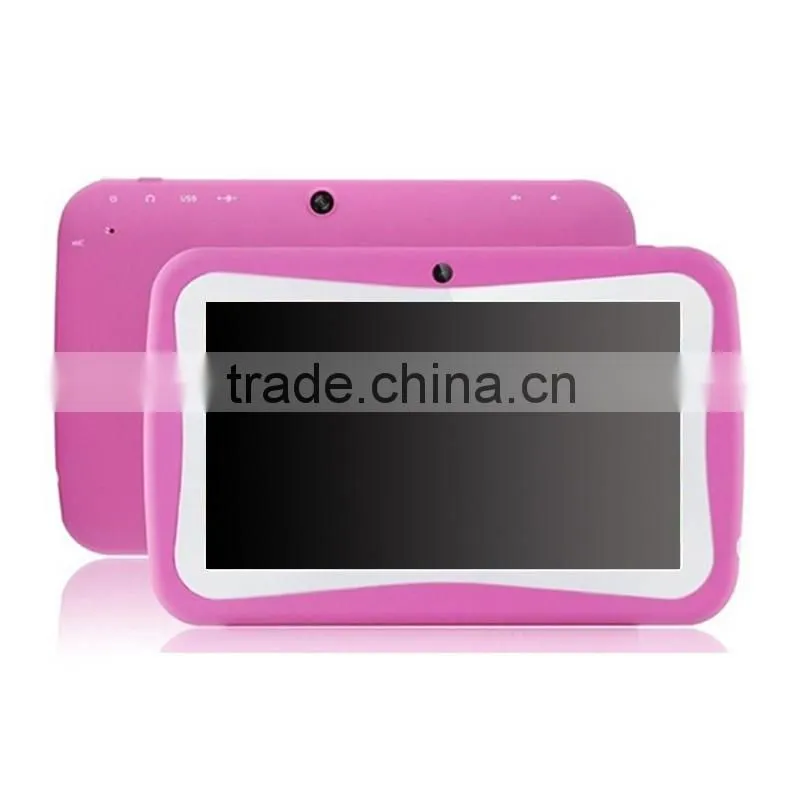 the cheapest version 7" resolution 1024x600 HD display quad core kids tablet PC