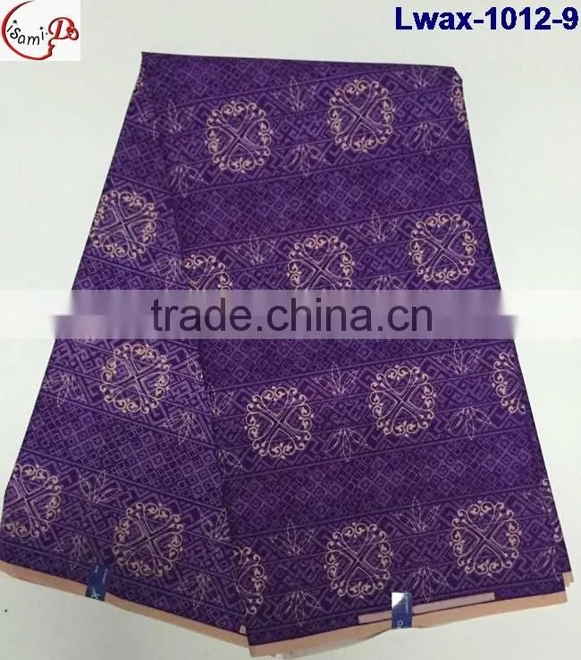 Lwax-1012-12 aqua African Jacquard style cheap wholesale african wax print fabric