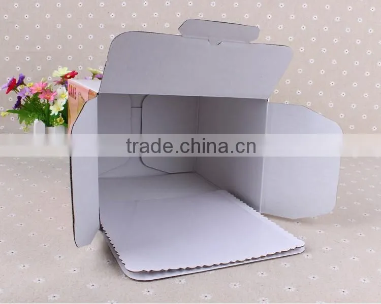 wedding paper cake box design with handle