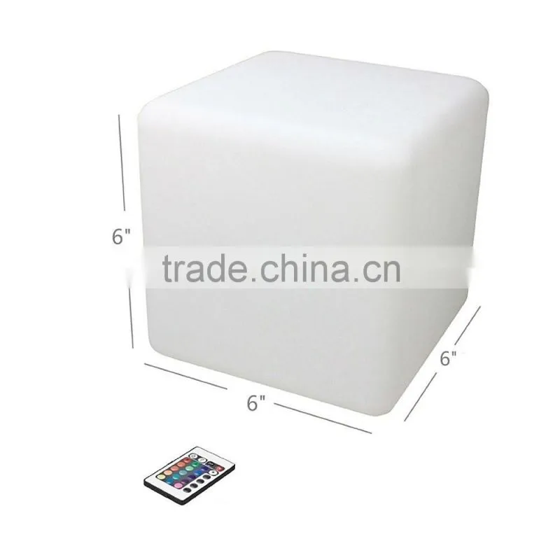 Rechargeable LED Light Cube Chair, Indoor & Outdoor Garden Party Pool Wedding Mood colorful lights with Remote Control