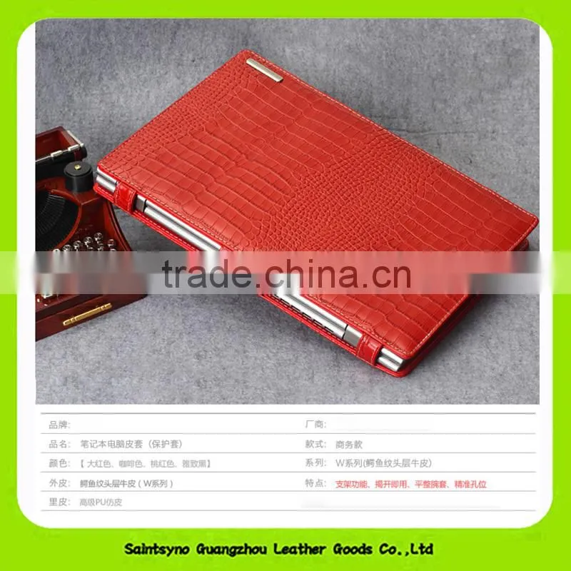 15641 Newest custom Alligator leather smart cover for tablet