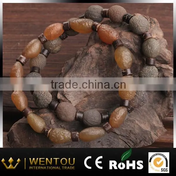 Precious jewelry made with natural seeds xinjiang agate stone