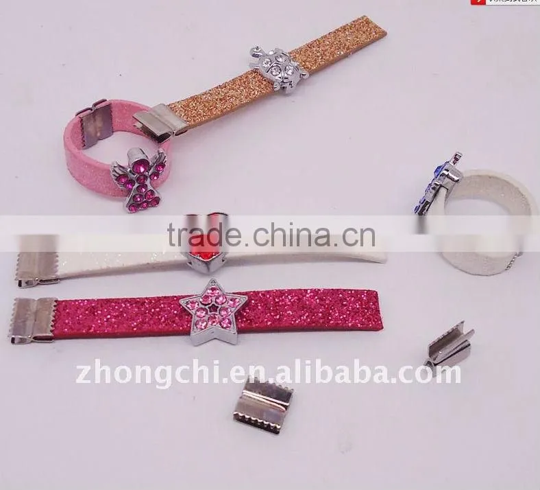 DIY PU leather crystal charm ring, rings jewelry -ZC0002