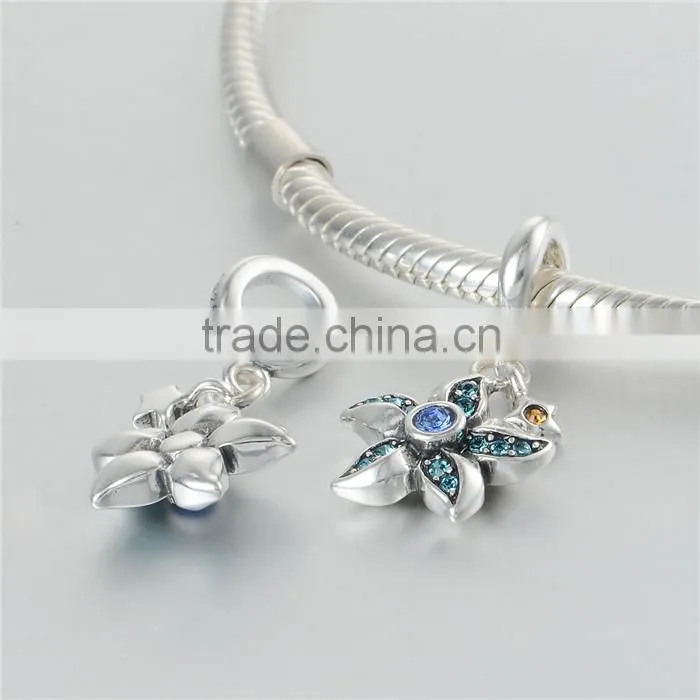 wholesale hanging programmable 925 sterling silver starfish bracelet
