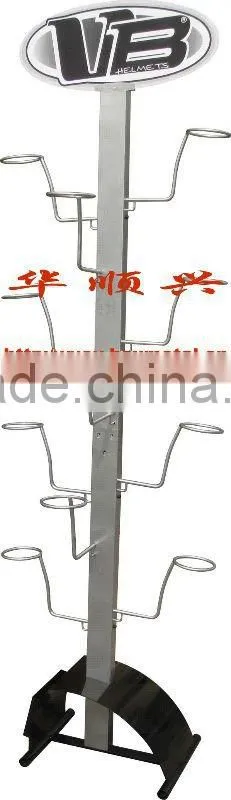 Fashionable ,firm and metal motorcycle helmet/hat/cap display rack with hook