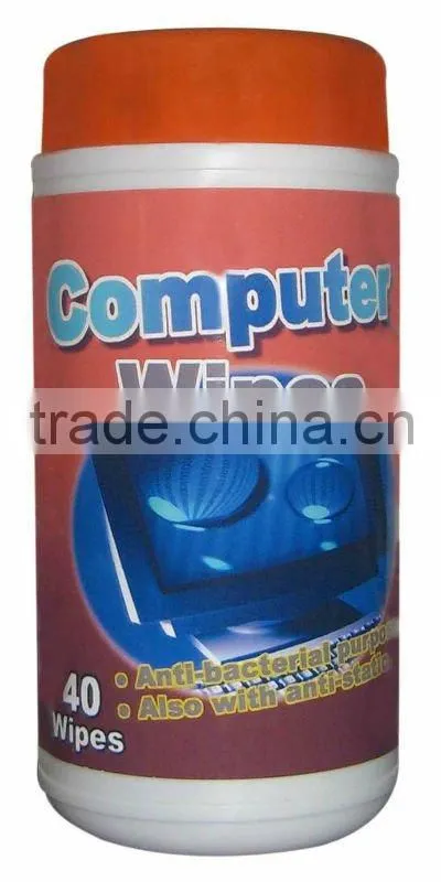 computer screen lens cleaner, tube pack wet cloth, CE certification
