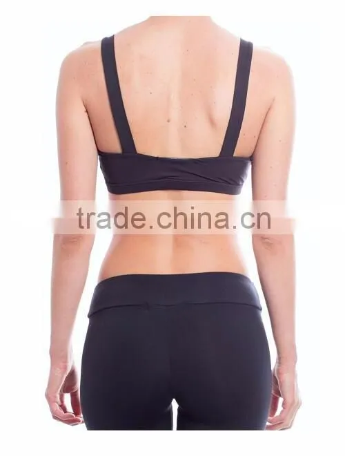 Compression Athletic Cut out Sports Bra Fitness Crop Top