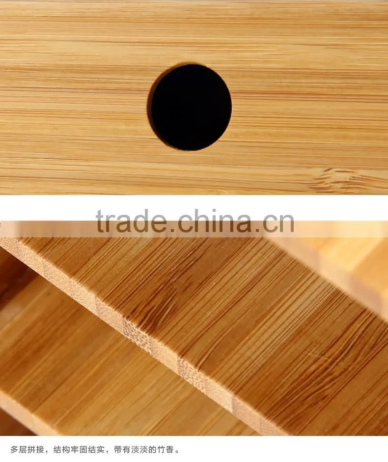 2015 Economic Fashion Custom Wood Box 3 Layers Drawer Bamboo Storage Box