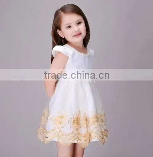 Europe new arrived girls party dresses children summer embroidered sweet girl children party dresses