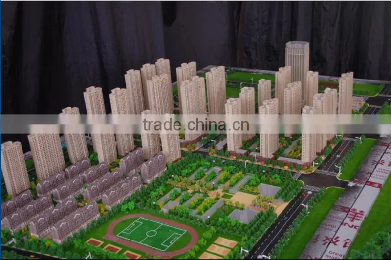 3D Maquette Apartment house building scale model making