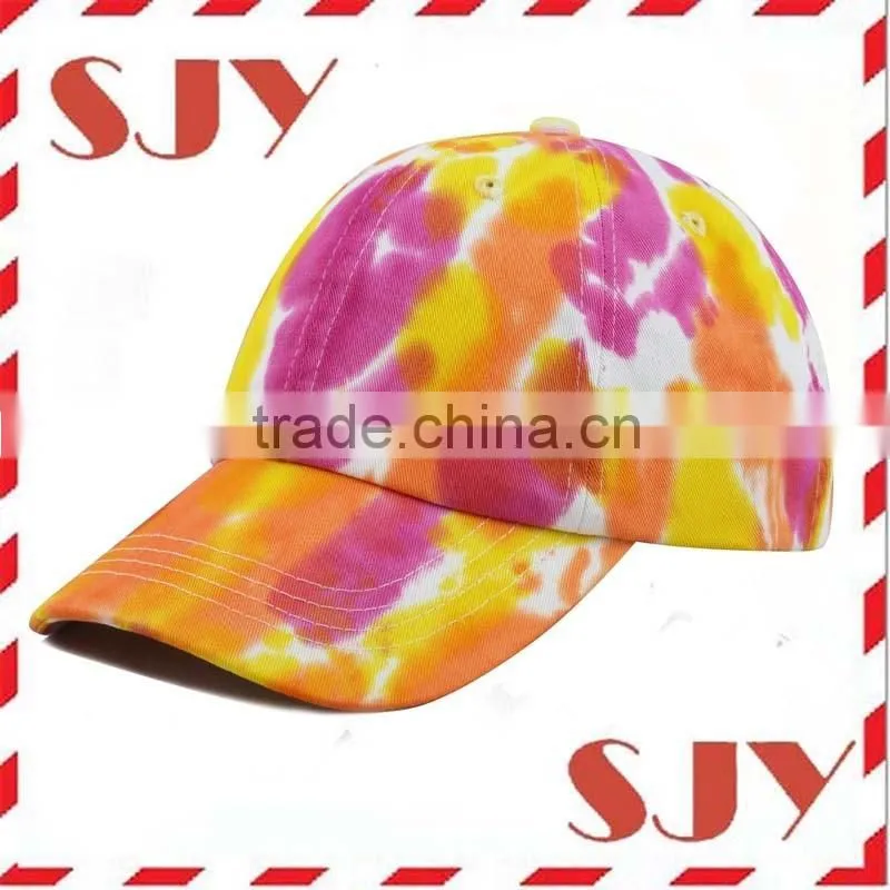 Vintage Floral Pattern Distressed Sport Outdoor Hat Printed Baseball Cap