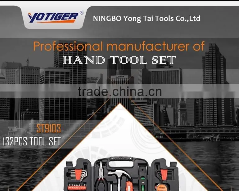 132pcs Mechanic Hand Tools Box Kit Set