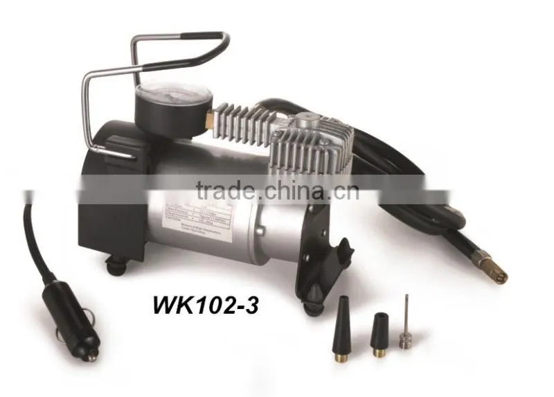 12 volt DC portable portable car tire inflator pump/car tire pump/car mini air compressor