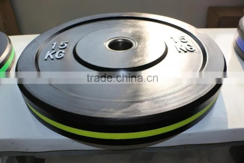 Colour Crossfit Weighlifting Rubber Bumper Plate 5KG 10KG 15KG 20KG 25KG