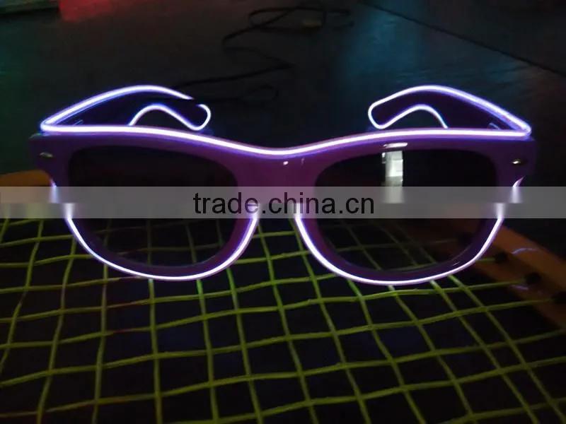 2016 colorful glowing EL wire glasses manufacturer for party
