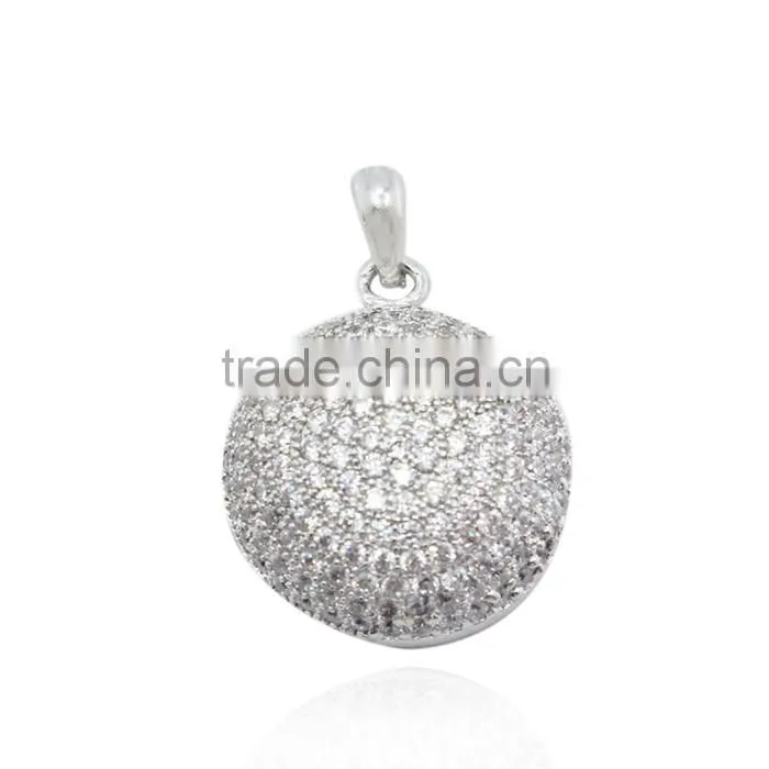 2015 shining steling silver crown pendant crown jewelry with CZ crown pendant