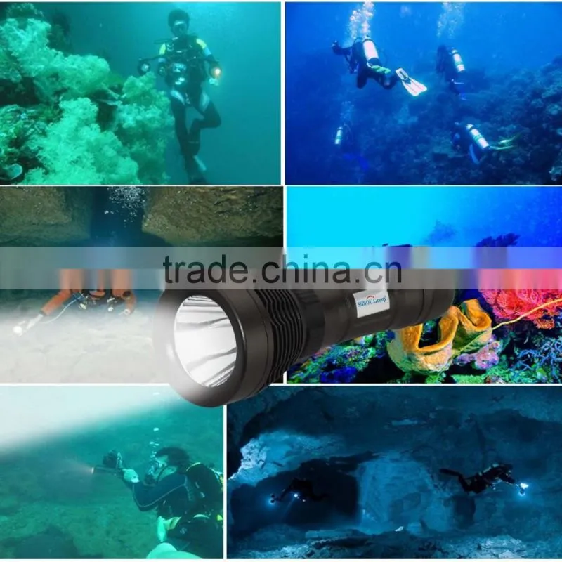 700 Lumens XML-T6 LED Diving Flashlight Aluminum Rotating Magnetic Switch Flashlight Torch