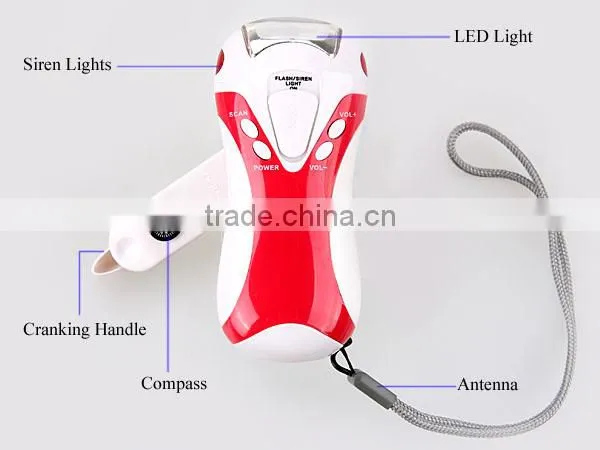 rechargeable plastic led flashlight dynamo flashlight