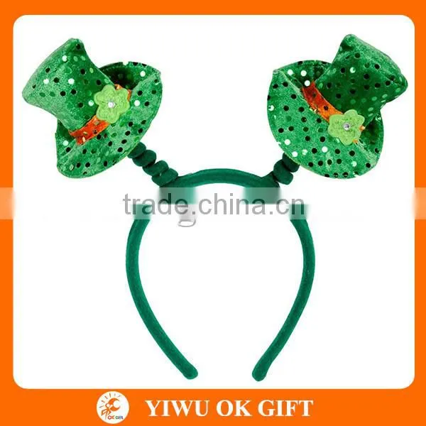 St Patrick's Day Sequin Hat Headband
