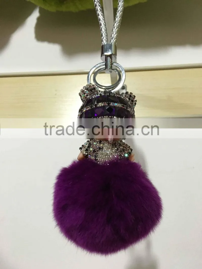 2015 fashion fox fur chain dyed color chain