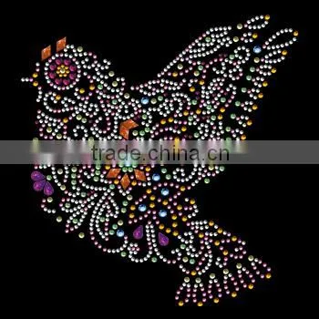 T14100001 Bird animal rhinestone transfer