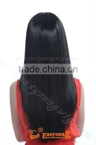 Ladies 26 inches lace synthetic natural hair wigs manufacture in China