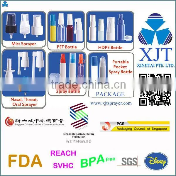 25ml Pharmaceutical PET Throat Spray Bottle, Cosmo Shape, Screw Neck