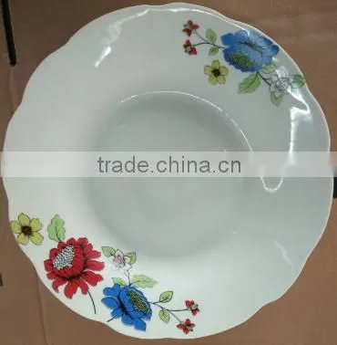 white porcelain soup plate , custom made porcelain plate , porcelain soup plate