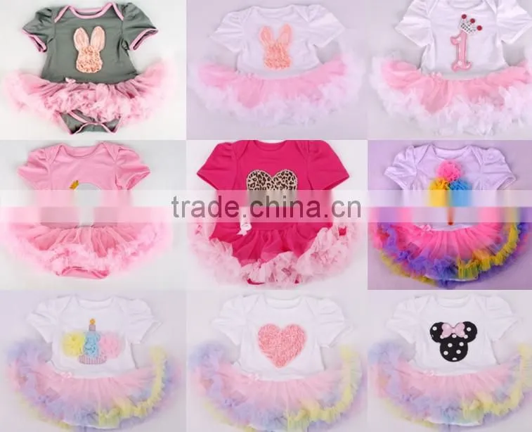 2016 Baby Girls Dress Cute Short Sleeve Spring Sport Princess Style Party Clothing