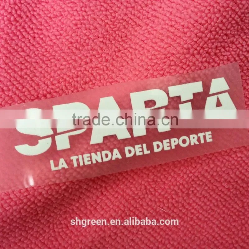 Soft flock logo thermal transfer sticker